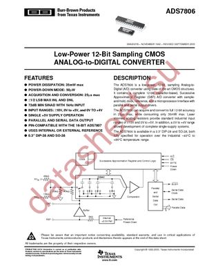 ADS7806PBG4 datasheet  